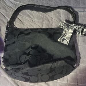 Coach Black and Gray Shoulder Bag